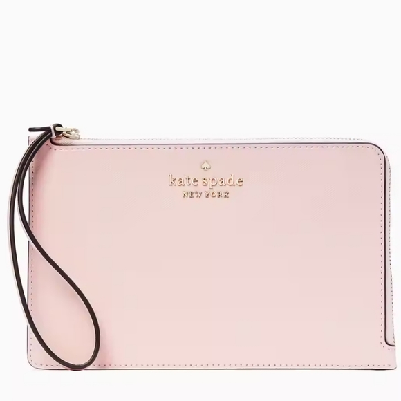 Kate Spade Staci Medium Zip Wrislet Celeste Pink - Picture 1 of 8